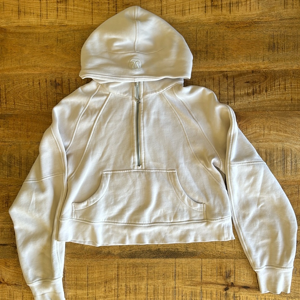 Cream Lululemon Scuba Hoodie